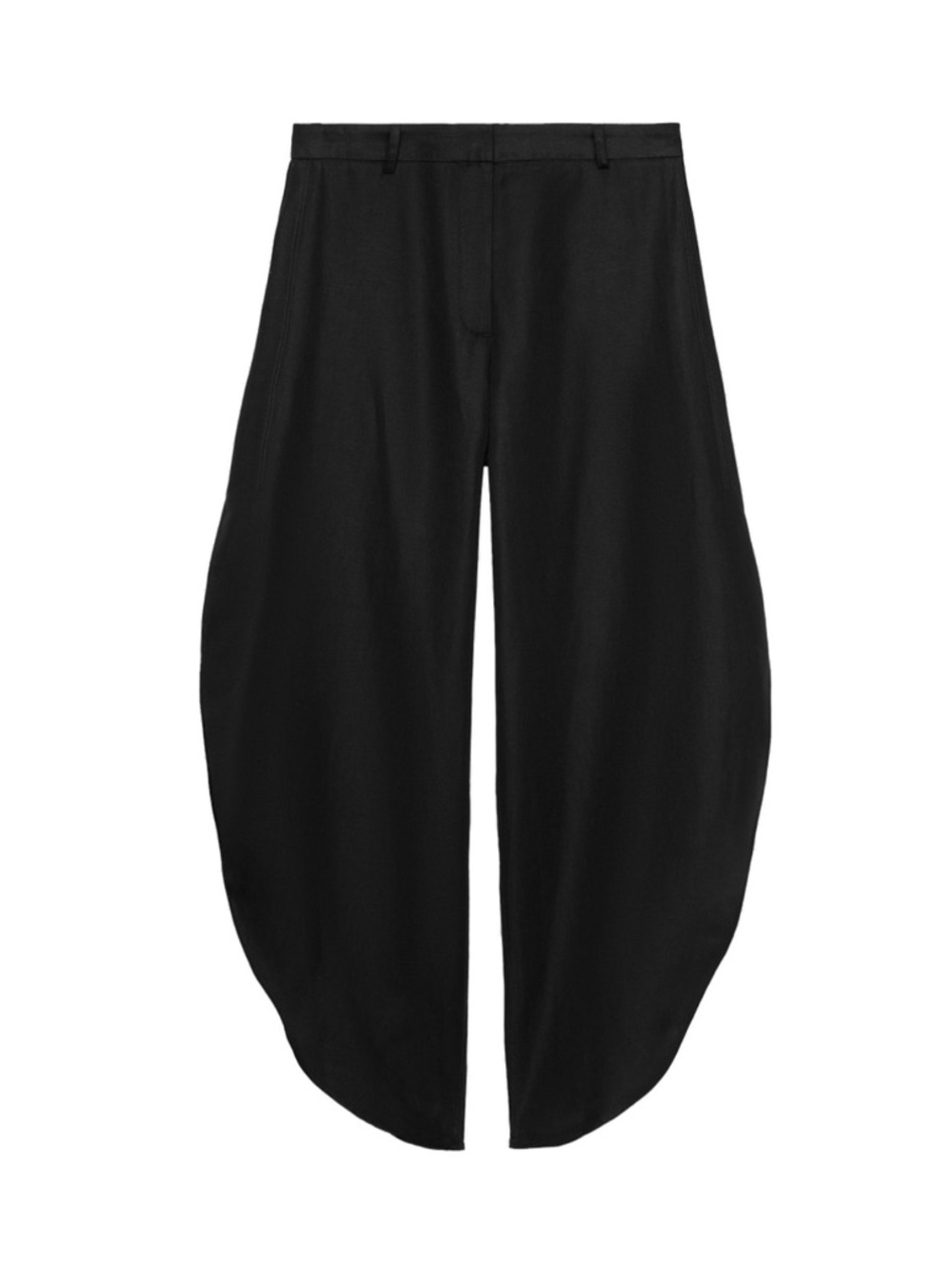 Zara Black linen Wide-Leg Balloon pants